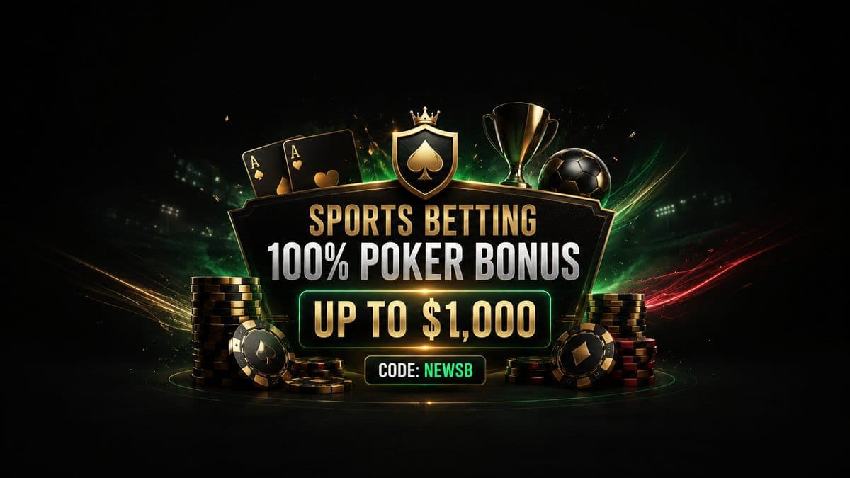 Bônus de Poker 100% em Apostas Esportivas: até $1.000 com NEWSB