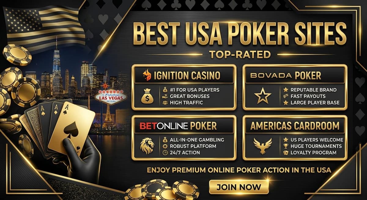 Best US online poker sites 2026 comparison: BetOnline, CoinPoker, and Sports Betting