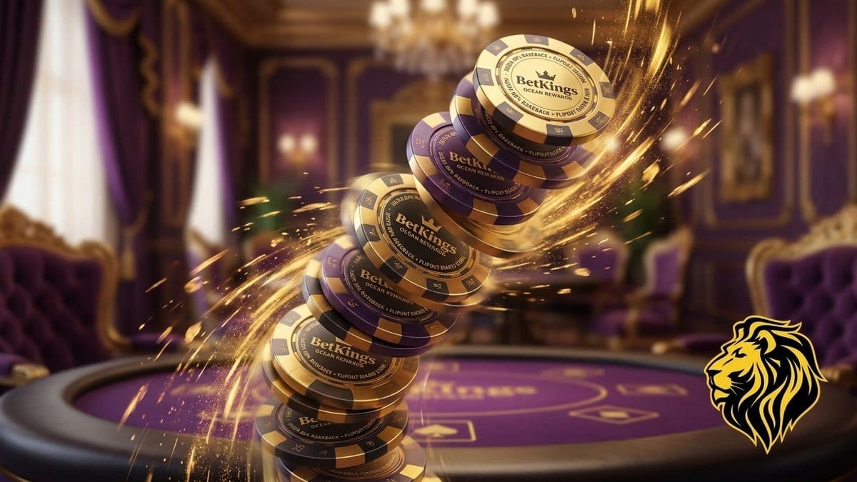 BetKings Ocean Rewards 2026: Hasta 80% Rakeback + Flipout Diario $100k