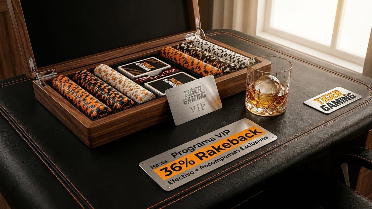 Tiger Gaming Programa VIP 2026: Hasta 36% Rakeback Efectivo + Recompensas Exclusivas